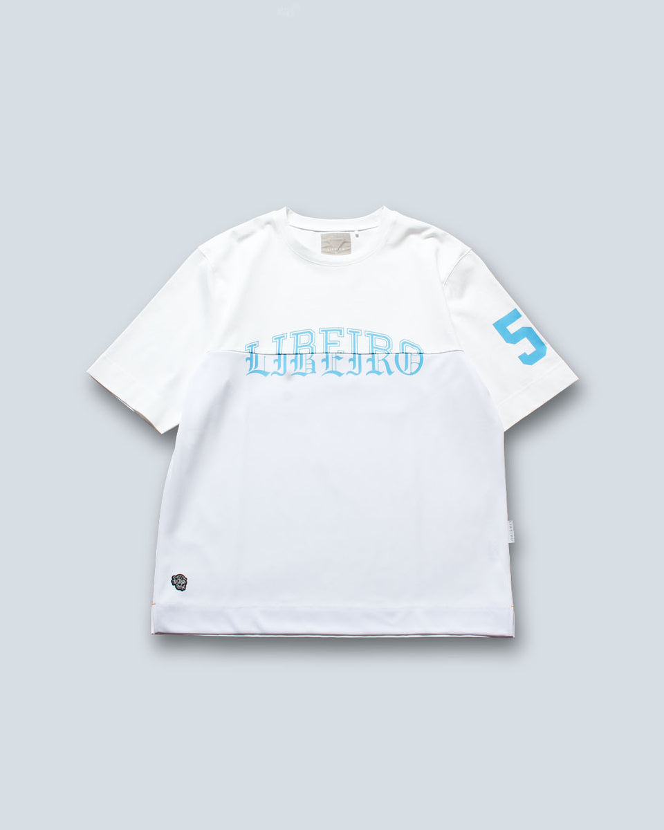 LIBEIRO リベイロ 切替ロゴスウェット ドロップショルダー サイズM LIBEIRO リベイロ 切替ロゴスウェット ドロップショルダー