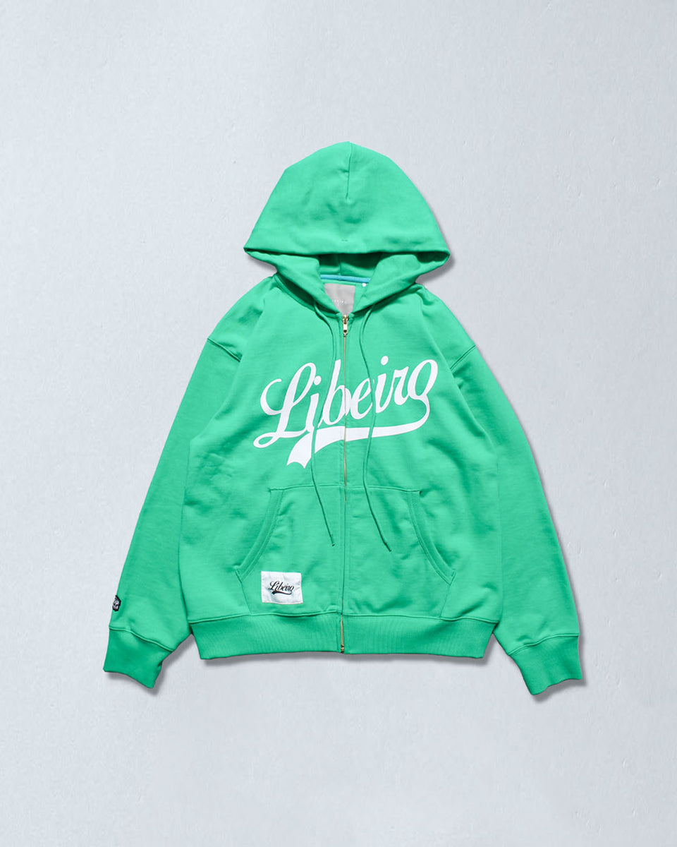 ERL グリーン フルジップ パーカー L ERL｜HOOD/ZIP-UP (Printed Hoodie Knit - Green (ERL07T025
