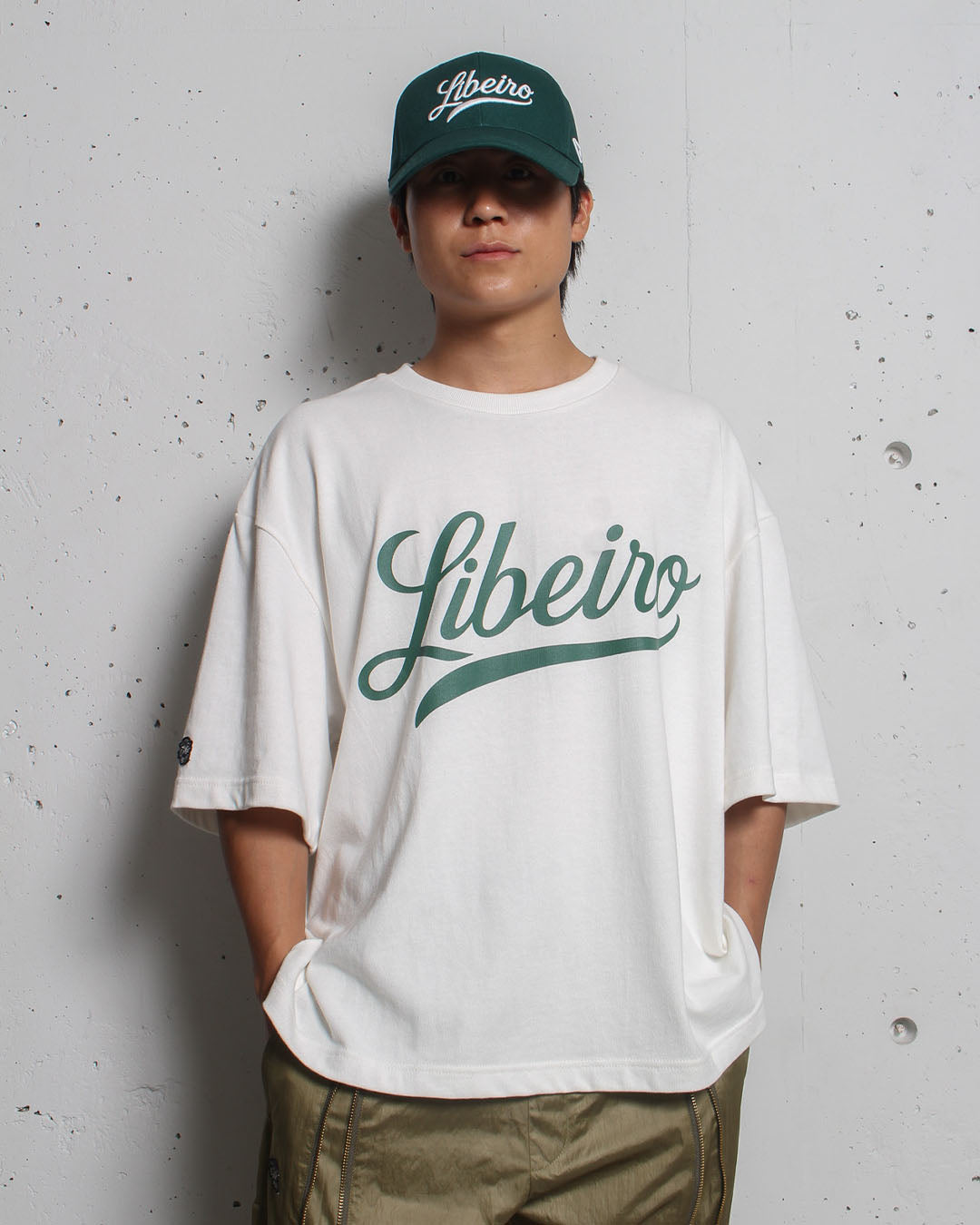 LIBEIRO ベージュ 刺繍ロゴ ベースボールキャップ ベースボールロゴキャップ – LIBEIRO