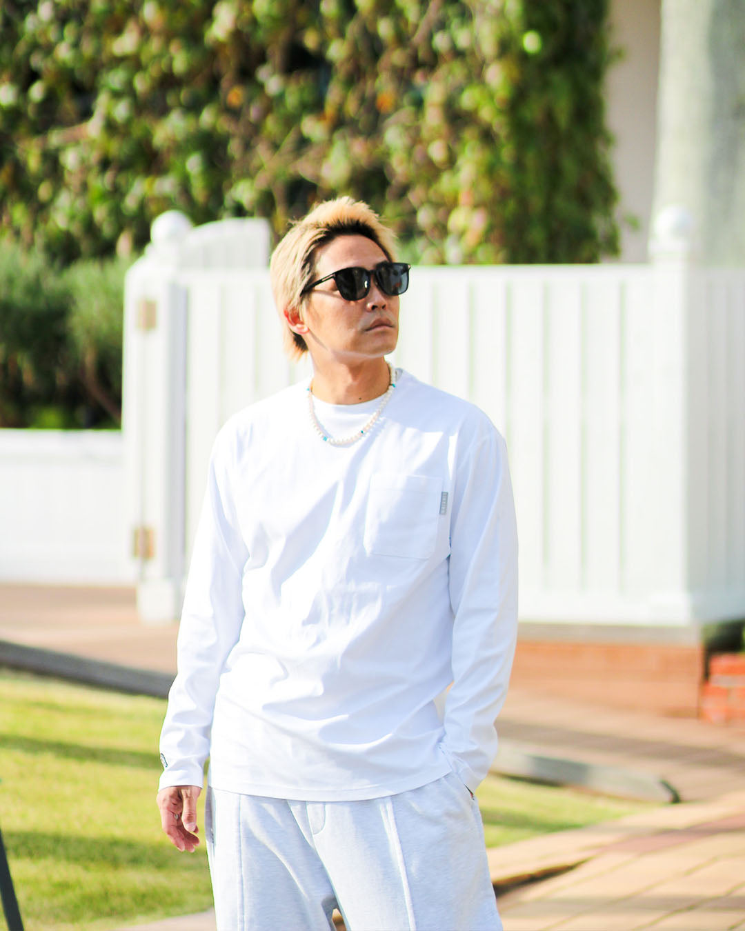 シルケットポケットロングスリーブTシャツ