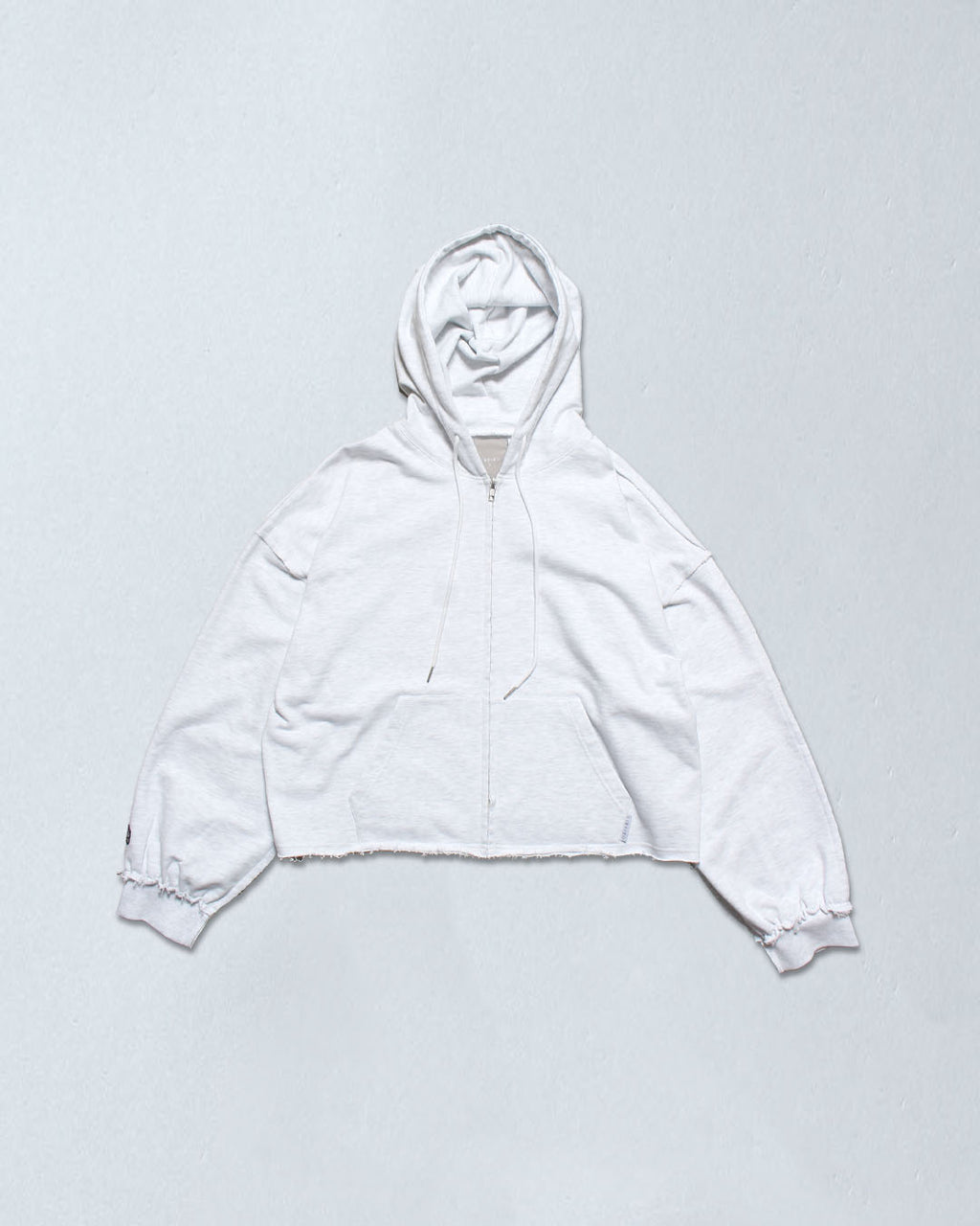 カットオフスウェットジップパーカー
