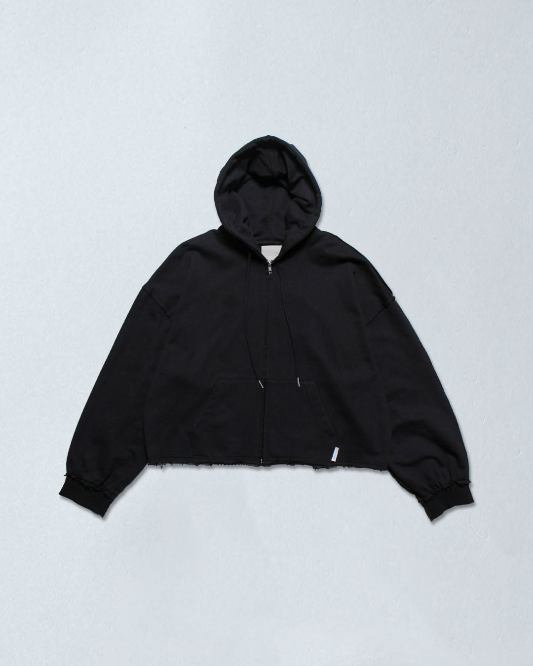 カットオフスウェットジップパーカー