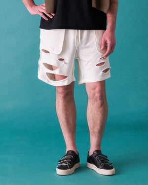 DAMAGE SWEAT SHORTS
